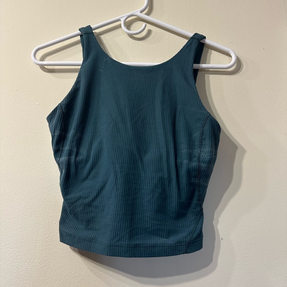 lululemon athletica Ribbed High-Neck Tank Top - Teal Green